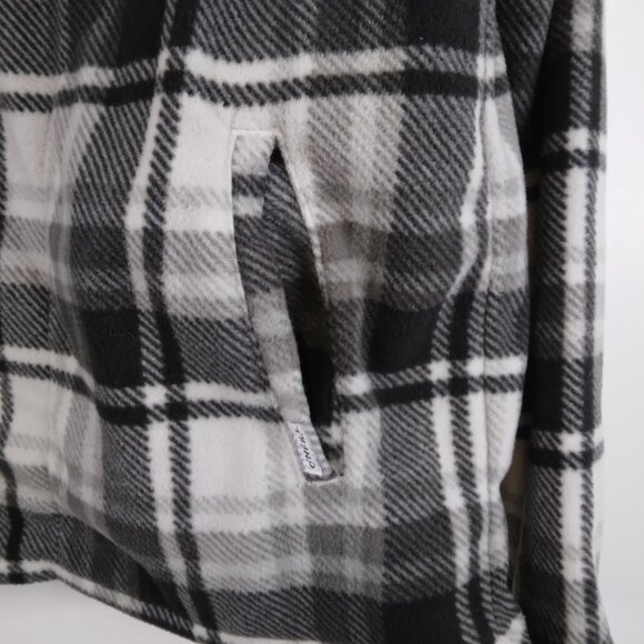O'Neill  Half Zip Fleece Plaid Black and White Pullover Hoodie Size S - Picture 5 of 12